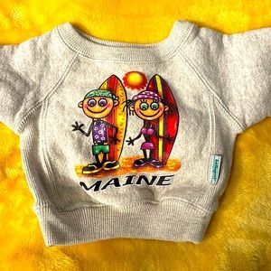 Maine Sweatshirt by kellsport vintage xxsmall Surfboard Stick figures Shirt RARE